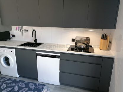Cocinas Modernas a Medida: Gris Antracita Mate Antihuellas y Acabados Premium - Imagen 45