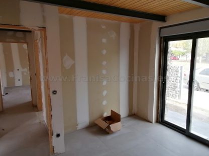 Armario Empotrado a Medida Gran Formato | Puertas Correderas Anchas Blanco Mate e Interior Lino Cancún con 10 Cajones - Imagen 2
