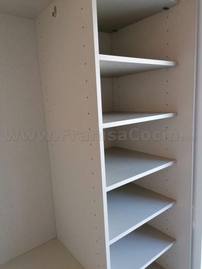 Armario Empotrado a Medida Gran Formato | Puertas Correderas Anchas Blanco Mate e Interior Lino Cancún con 10 Cajones - Imagen 14