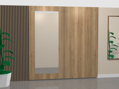 Armario Empotrado con Revestimiento de Pared Palilleria MDF acústico roble - Imagen 2