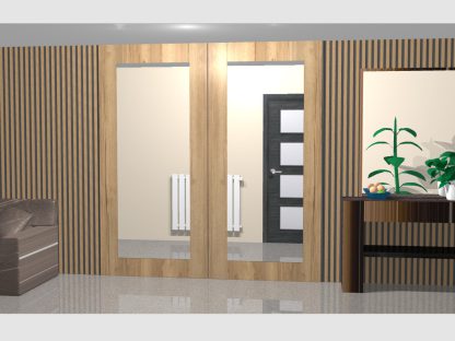 Armario Empotrado con Revestimiento de Pared Palilleria MDF acústico roble - Imagen 4